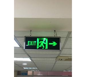 Đèn exit thoát hiểm 2 mặt có hình người, mũi tên chỉ hướng cao cấp