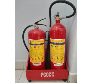 Combo Bình chữa cháy bột ABC MFZL8 - 8kg, Bình CO2 MT5 - 5Kg , kệ đôi và bộ bảng nội quy tiêu lệnh