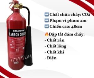 Bình chữa cháy 3kg khí CO2 MT3 - CÓ KIỂM ĐỊNH